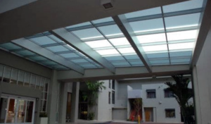 Slope Glazed Skylights with vertical end